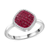 Simulated Ruby Color Diamond