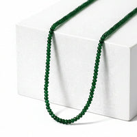 Certified & Appraised Rhapsody 950 Platinum AAAA Tsavorite Garnet 50.00 ctw Beaded Graduate Necklace 18-20 Inches