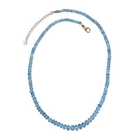 Certified & Appraised Luxoro Mangoro Aquamarine 75.00 ctw Beaded Graduated Necklace in 14K Yellow Gold 18-20 Inches