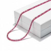 Luxoro AAA Morro Redondo Pink Tourmaline 37.35 ctw Beaded Graduated Necklace in 14K Yellow Gold 18-20 Inches