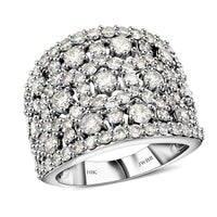 10K White Gold Diamond Ring 6.40 Grams 3.05 ctw