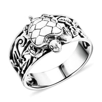 Bali Legacy Sterling Silver Turtle Ring (Size 10.0) (5.38 g)
