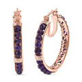 Karis African Amethyst Earrings in 18K RG Plated 11.10 ctw - Sticky add to cart bar