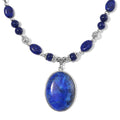 Lapis Lazuli 300.00 ctw Beaded Necklace in Silverstone 20 Inches - Sticky add to cart bar