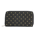 "UNION CODE -RFID Protected 100% Genuine Leather Women's Wallet THEME: Polka Dots Print SIZE: 7.5(L)x4.5(W)x0.5(H) inches COLOR: Black" - Sticky add to cart bar
