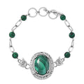 Karis Purple Turquoise Paper Clip Bracelet in Platinum Bond (6.50-800In) 23.10 ctw - Sticky add to cart bar