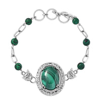Karis Purple Turquoise Paper Clip Bracelet in Platinum Bond (6.50-800In) 23.10 ctw