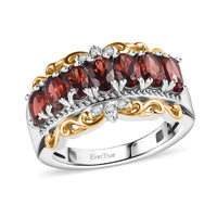 Karis African Amethyst and White Zircon 1.60 ctw Ring in 18K YG Plated and Platinum Bond (Size 10.0)