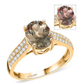 Certified & Appraised LUXORO 14K Yellow Gold AAA Turkizite and G-H I1 Diamond Ring 2.3 Grams 2.30 ctw - Sticky add to cart bar