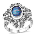 Bali Legacy Premium Boulder Opal Triplet Butterfly Ring in Sterling Silver (Size 10.0) 1.50 ctw - Sticky add to cart bar