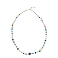 Multi Color Glass Beaded Necklace in Goldtone 36-38 Inches - Sticky add to cart bar