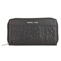 UNION CODE -RFID Protected 100% Genuine Ostrich Embossed Leather Wallet
