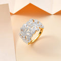 Karis Diamond Accent Ring in Rhdodium and 18K YG Plated (Size 10) - Sticky add to cart bar