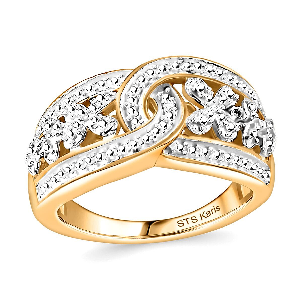 Karis Diamond Accent Floral Infinity Ring