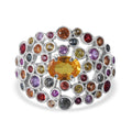 Premium Multi Sapphire Art & Deco Ring in Rhodium Over Sterling Silver (Size 10.0) 2.80 ctw - Sticky add to cart bar