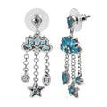Malgache Neon Apatite and White Zircon Dangle Earrings in Platinum Over Sterling Silver 3.50 ctw - Sticky add to cart bar
