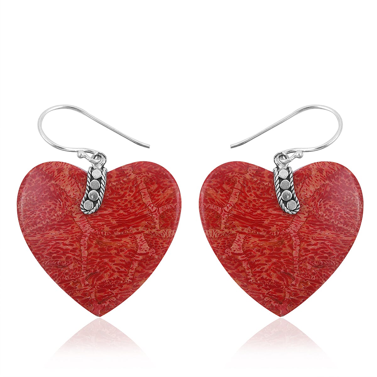 Heart Earrings in Sterling Silver