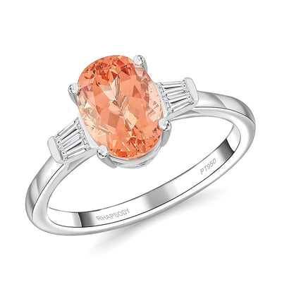 Certified & Appraised Rhapsody 950 Platinum AAAA Imperial Topaz, Diamond (E-F, VS) Ring (Size 10.0) (5.21 g)  3.30 ctw - Product card gallery slide 1 (10177592918329)