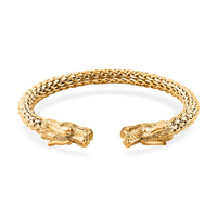 Bali Legacy Dragon Cuff Bracelet in Vermeil YG Over Sterling Silver (7.25 In) (44.78 g)