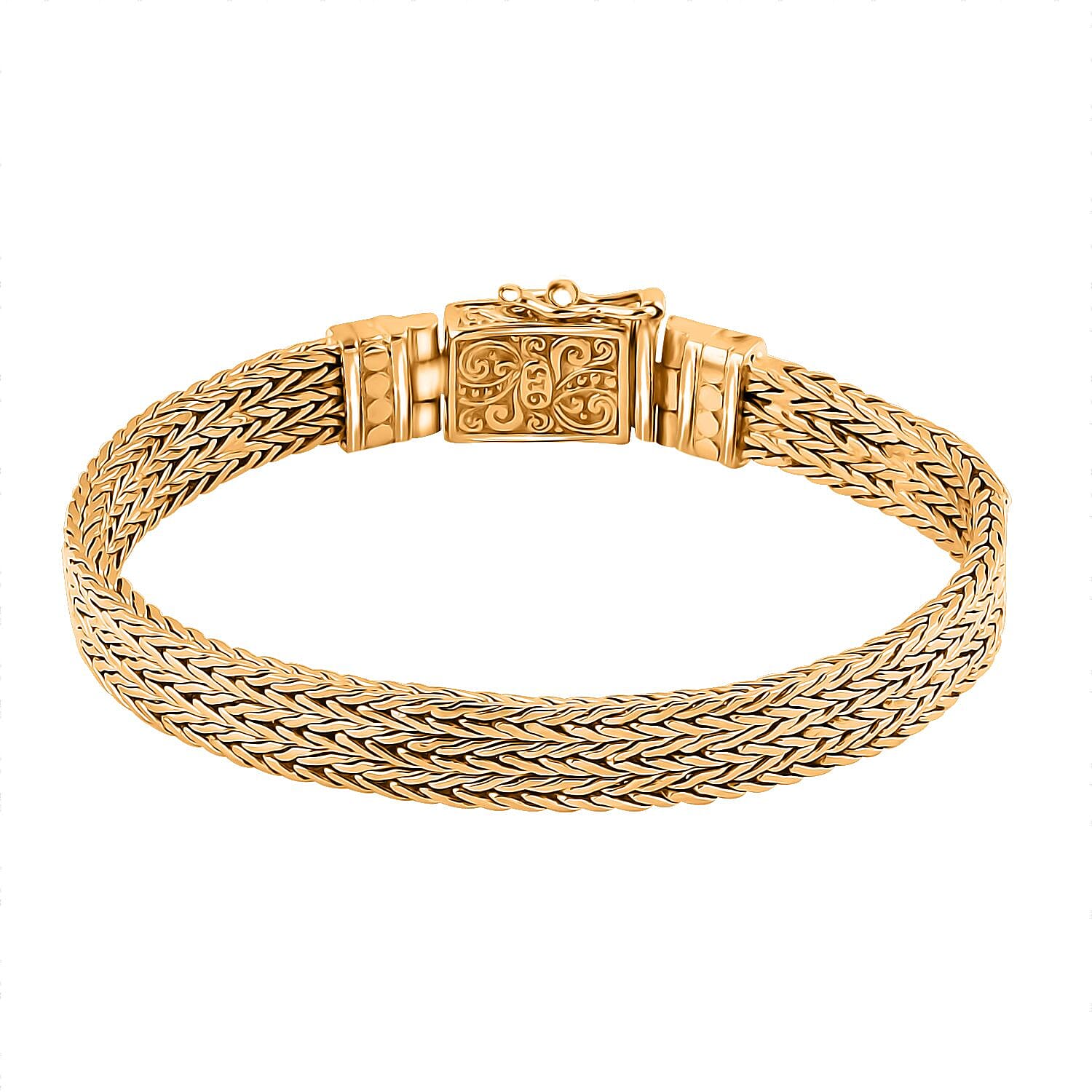 Bali Legacy Vermeil YG Over Sterling Silver Tulang Naga Bracelet (6.50 In) (25.40 g)
