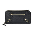 Italy Retro Noble Collection Black Genuine Leatehr Bifold Long Wallet (7.5"x3.9") - Sticky add to cart bar