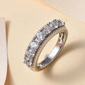 Karis Simulated Diamond 7 Stone Ring in Platinum Bond (Size 10.0) 2.25 ctw - Sticky add to cart bar