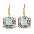TLV Premium Ethiopian Welo Opal, Tanzanite  Earrings in 18K Vermeil YG Over Sterling Silver 8.00 ctw - Sticky add to cart bar