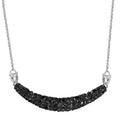 D'Joy Thai Black Spinel and Chrome Diopside 20.35 ctw Panther Necklace 18 Inches in Rhodium Over Sterling Silver - Sticky add to cart bar