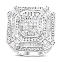 Natural Champagne Diamond Ring in Sterling Silver