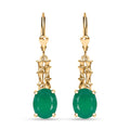 Verde Onyx 4.15 ctw Bamboo Earrings in 18K Vermeil YG Over Sterling Silver - Sticky add to cart bar