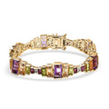 Multi Gemstone 30.30 ctw Bracelet in 18K Vermeil Yellow Gold Over Sterling Silver (7.25 In) - Sticky add to cart bar