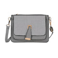 2in 1 Gray Faux Leather Crossbody Bag and Belt Bag (8.7"x6.1") with (47.2'') Strap - Sticky add to cart bar
