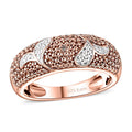 Karis Natural Champagne Diamond Accent Band Ring in 18K RG Plated (Size 10.0) - Sticky add to cart bar
