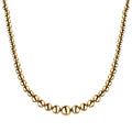 Artisan Crafted Graduated Beaded Necklace in 14K Yellow Gold Over Sterling Silver 17.85 Grams 20 Inches - Sticky add to cart bar