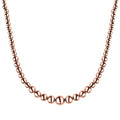 Artisan Crafted Graduated Beaded Necklace in 14K Rose Gold Over Sterling Silver 17.85 Grams 20 Inches - Sticky add to cart bar