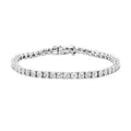 White Diamond Tennis Bracelet in Platinum Over Sterling Silver (7.25 In) 0.25 ctw - Sticky add to cart bar