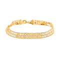 Italian 6.8mm Two-Strand Mirror with Popcorn Frams Bracelet in 14K Yellow Gold (7.50 In) 4 Grams - Sticky add to cart bar