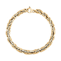 Italian 5.5mm Mocaico Byzantine Bracelet in 10K Yellow Gold (7.75 In) 6.60 Grams