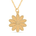 Italian 14mm Grande Flower Necklace in 10K Yellow Gold 1.60 Grams 18 Inches - Sticky add to cart bar