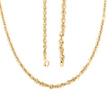 Italian 10K Yellow Gold 3.8mm Confetti Rope Necklace 18 Inches 4.45 Grams - Sticky add to cart bar