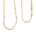 Italian 5mm Glitter Link Necklace in 14K Yellow Gold 6.75 Grams 18 Inches - Sticky add to cart bar