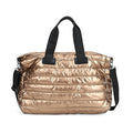 Golden Puffer Quilted Tote Bag (18.5"x8.7"x13.8") with Handle Drop (8.7'') - Sticky add to cart bar
