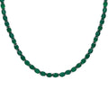 D'Joy Verde Onyx and Thai Black Spinel 54.20 ctw Wolf Necklace in Rhodium Over Sterling Silver 18 Inches - Sticky add to cart bar
