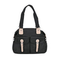 Black Multi-Pocket Crossbody Bag (14.6"x5.5"x12.2") with Adjustable Shoulder Strap - Sticky add to cart bar