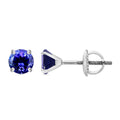 Certified & Appraised Rhapsody 950 Platinum AAAA Tanzanite Stud Earrings 1.30 ctw - Sticky add to cart bar