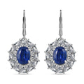 TLV Kyanite, White Topaz Earrings in Rhodium Over Sterling Silver 6.85 ctw - Sticky add to cart bar