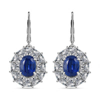 TLV Kyanite, White Topaz Earrings in Rhodium Over Sterling Silver 6.85 ctw