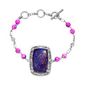 African Malachite Toggle Clasp 50.20 ctw Bracelet in 950 Copper (7.25 In) - Sticky add to cart bar
