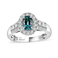 Rhapsody 950 Platinum AAAA Pirineu Lagoon Tourmaline and E-F VS Diamond 1.15 ctw Ring (Size 6.0) 6.15 Grams