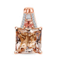 Luxoro AAA Marropino Morganite, Padparadscha Sapphire (Beryllium Treated) and G-H I2 Diamond 8.40 ctw Lotus Pendant without Chain in 14K Rose Gold - Sticky add to cart bar